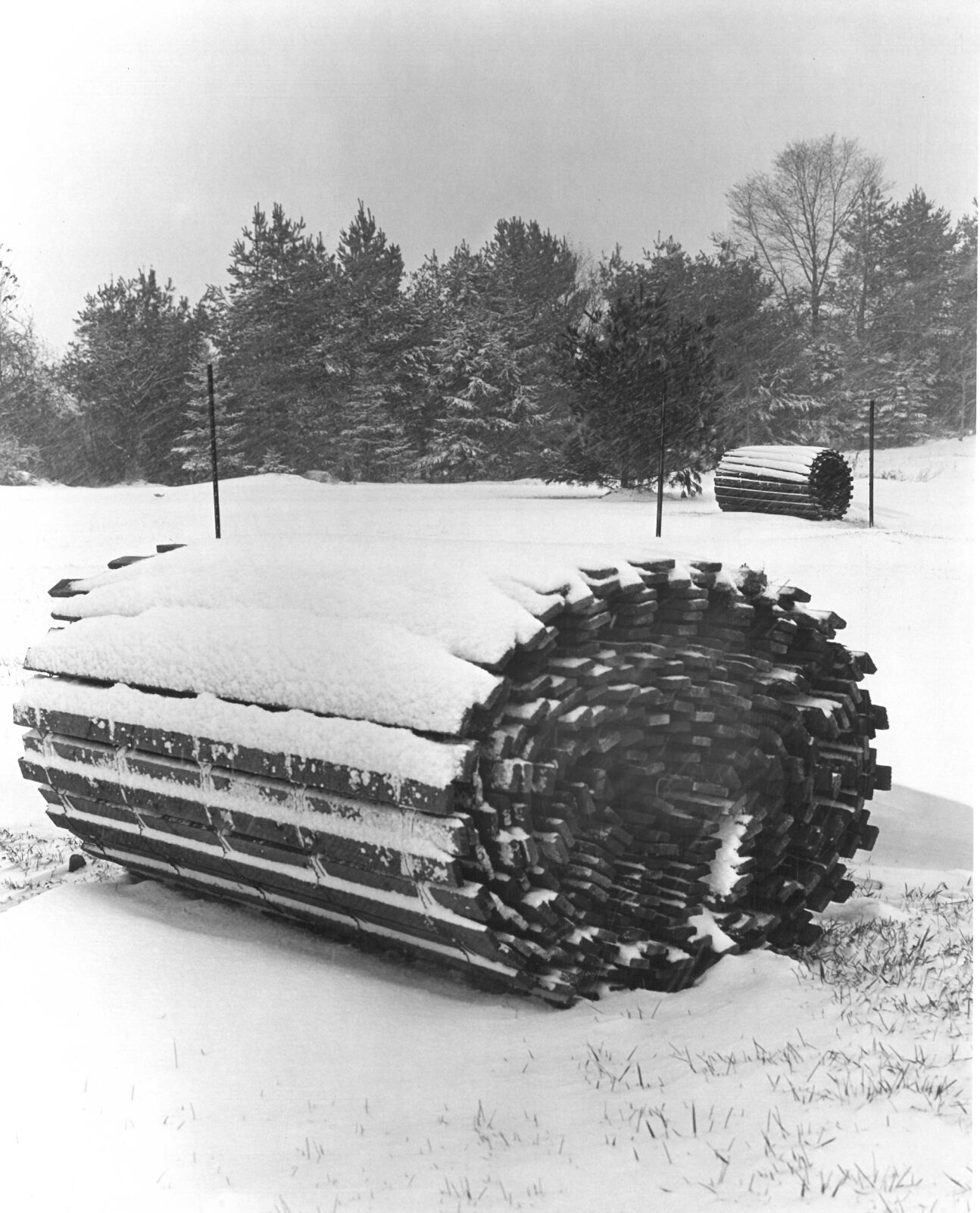 Roll of snow fence